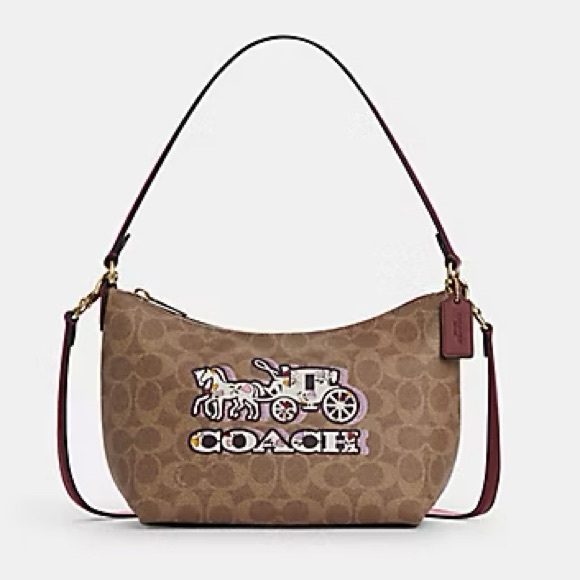 Coach Handbags - Coach CX588 Signature Canvas Shoulder Bag Horse & Carriage Print